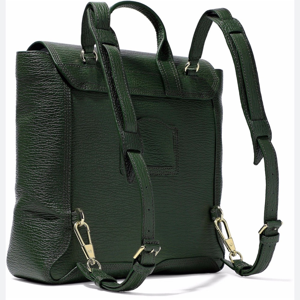 3.1 PHILLIP LIM Pashli Leather Backpack dark Green Excellent Condition